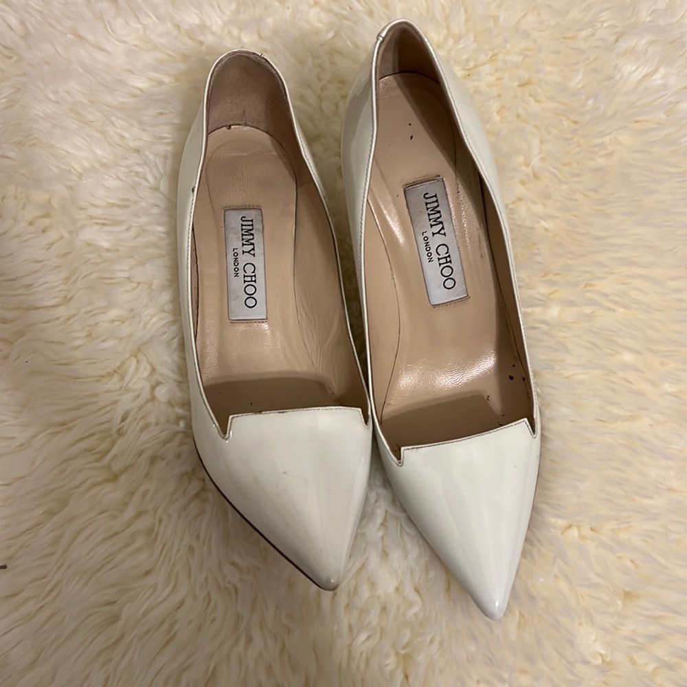 White Jimmy Choo Heels